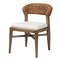 Baxton Studio Chloe Modern Bohemian Walnut Brown Finished Mahogany Wood and Natural Rattan Dining Chair 225-13107-ZORO - alternate 8